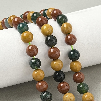 Natural Mixed Gemstone Beads Strands G-P574-A01-8mm-1