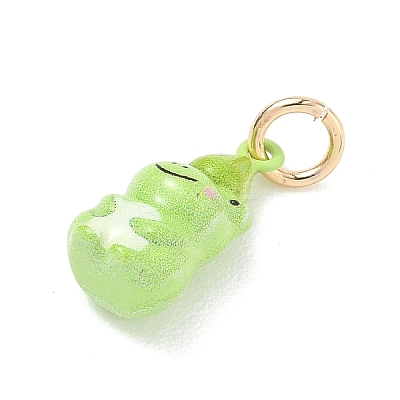 Brass Enamel Pendants KK-CBAE20A-01J-G-1