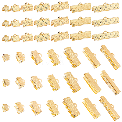 Brass Ribbon Ends KK-PH0003-96-1
