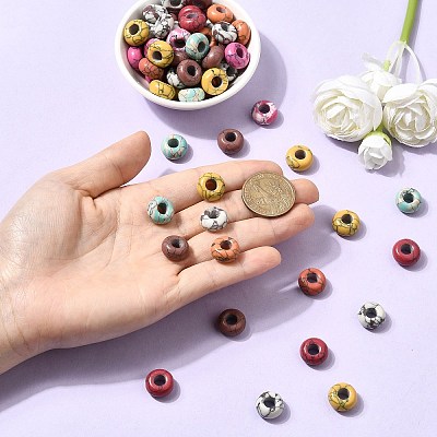 Synthetic Gemstone European Beads X-SPDL-R001-01-1