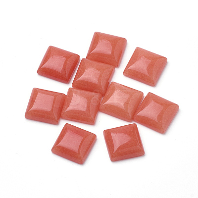 Natural White Jade Cabochons G-Q975-10x10-03-1