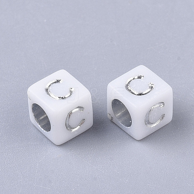Plated Acrylic Beads MACR-S299-052A-1