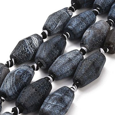 Natural Weathered Agate Beads Strands G-A321-B02-02-1