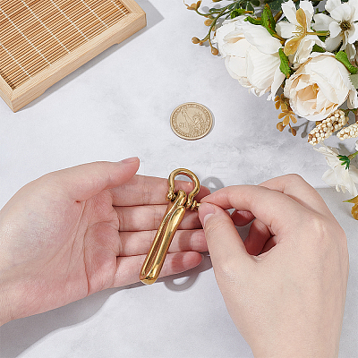 2Pcs Brass Shackle Clasps KK-WR0001-56-1