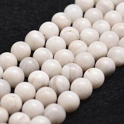 Natural White Crazy Lace Agate Bead Strands G-D840-55-8mm-1