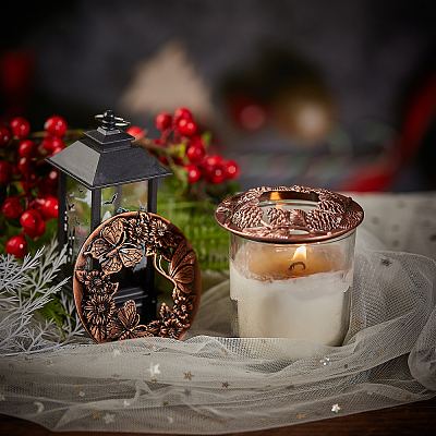 Zinc Alloy Candle Lids PALLOY-PH0013-63R-NF-1