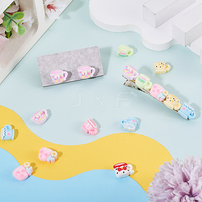 30Pcs Opaque Resin Decoden Cabochons RESI-TADJ0001-19-1