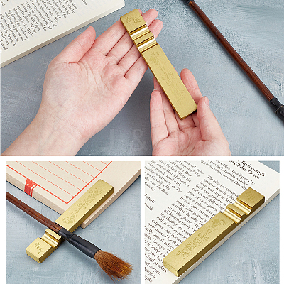 Rectangle Brass Paper Weight AJEW-WH0314-797A-1