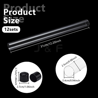 Transparent PC Plastic Bead Storage Tubes AJEW-WH0596-947B-1