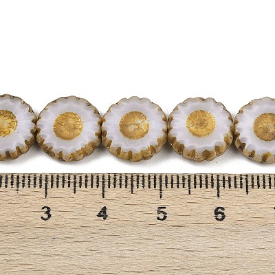 Czech Pressed Glass Beads GLAA-I061-21-1