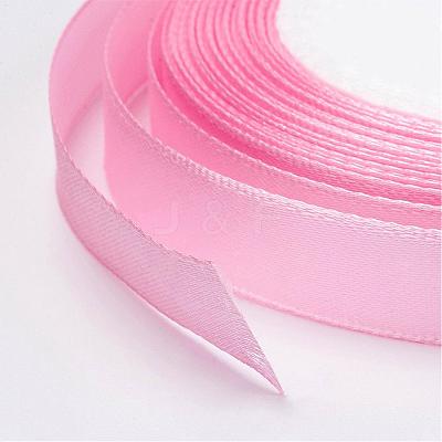 Breast Cancer Pink Awareness Ribbon Making Materials Single Face Satin Ribbon RC12mmY004-1