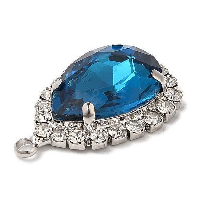 Glass & Rhinestone Pendants KK-Q777-34P-1
