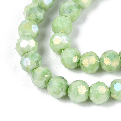 Anti-Tarnish Electroplate Glass Beads Strands EGLA-T021-4mm-15-09-1