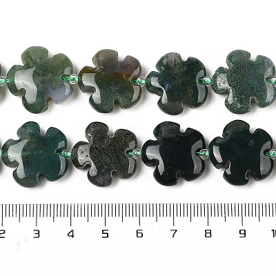 Natural Moss Agate Beads Strands G-NH0009-A01-01-1