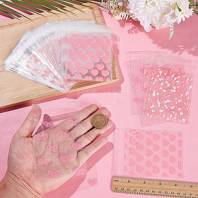 4 Bags 4 Styles Printed Transparent OPP Cellophane Storage Bags OPP-SP0001-07B-1
