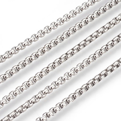 Tarnish Resistant 304 Stainless Steel Box Chains CHS-L017-07B-1