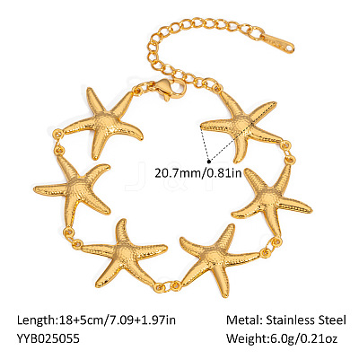 Stainless Steel Link Bracelets for Women RL7382-7-1