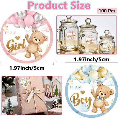 Flat Round Self-Adhesive Stickers DIY-WH0928-002-1