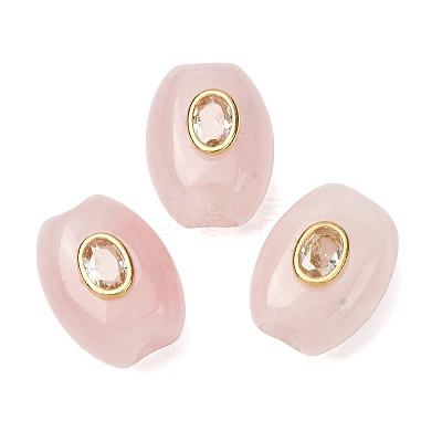 Natural Rose Quartz European Beads GG-CBA9389-01I-1