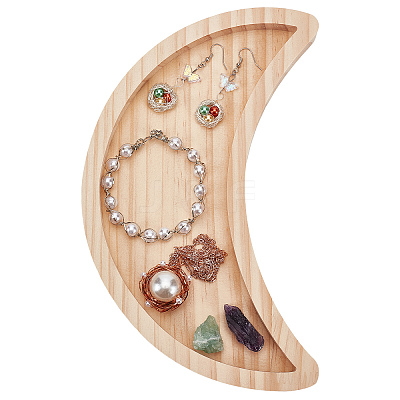 Wooden Crystal Ornament Display Tray AJEW-WH0324-32-1