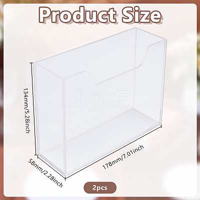 2Pcs Acrylic Wall Mounted Disposable Towel Storage Holders for Bathroom CON-GO0001-19-1