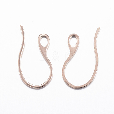 Ion Plating(IP) 304 Stainless Steel Earring Hooks X-STAS-H383-28RG-1
