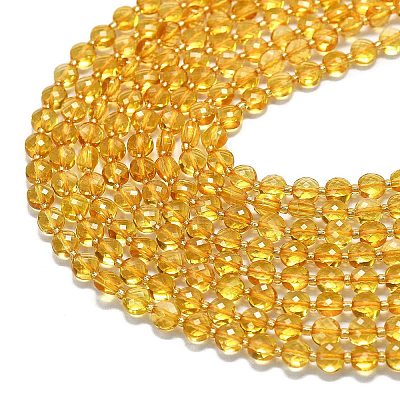 Synthetic Citrine Beads Strands G-K389-B76-01-1