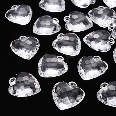 Transparent Acrylic Pendants TACR-T024-03B-205-1
