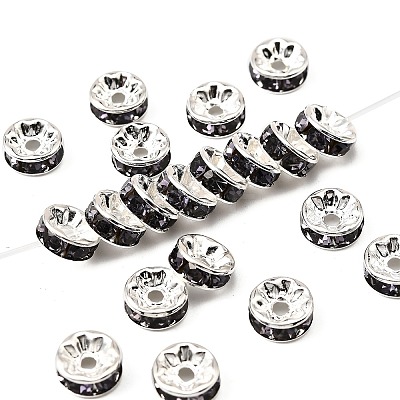 Brass Grade A Rhinestone Spacer Beads RB-A014-Z8mm-18S-1
