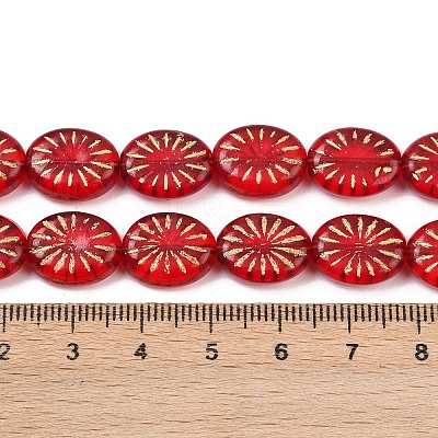 Czech Pressed Glass Beads GLAA-I061-24-1