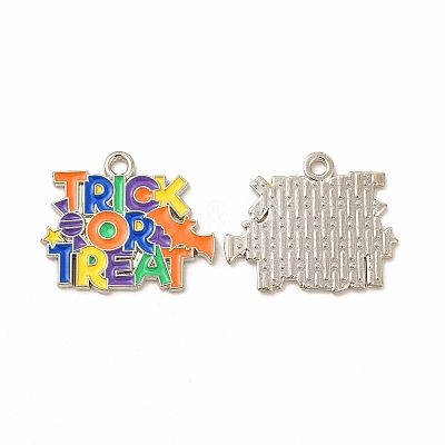 Rack Plating Alloy Enamel Pendants FIND-G054-19P-1