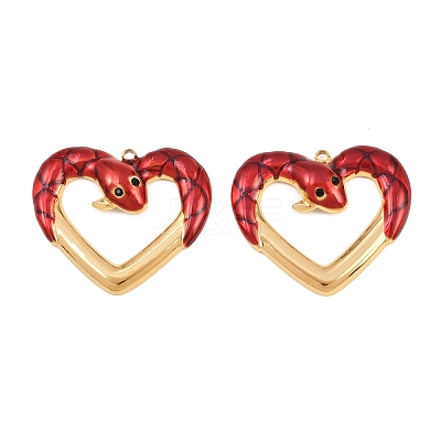 304 Stainless Steel Rhinestone Pendants STAS-P445-02G-02-1