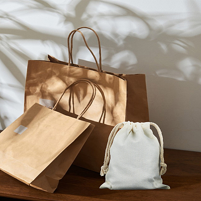 Canvas Cloth Drawstring Pouches AJEW-WH0816-143-1