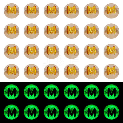 50G Luminous Transparent Acrylic Beads OACR-TAD0001-01M-1
