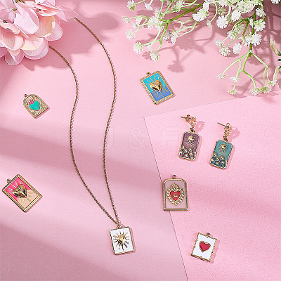 8Pcs 8 Styles Ion Plating(IP) 304 Stainless Steel Pendants STAS-SC0021-19-1
