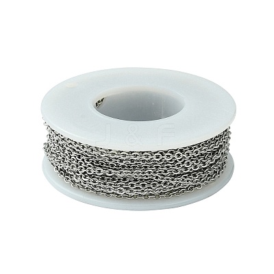 Tarnish Resistant 304 Stainless Steel Cable Chains CHS-H001-2mm-15P-1