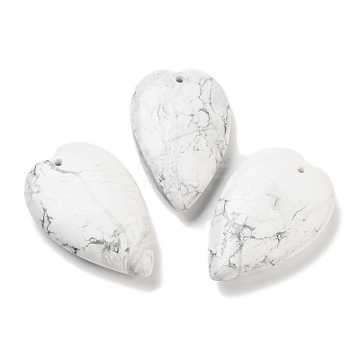 Natural Howlite Pendants G-D087-02L-1