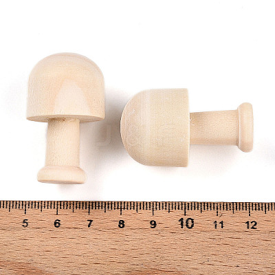 Unfinished Wood Mushroom Ornaments WOOD-T032-10-1