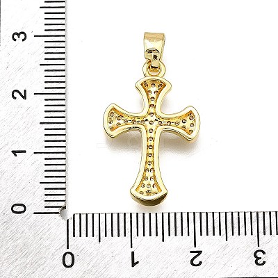 Brass Micro Pave Cubic Zirconia Pendants KK-Z100-38G-05-1