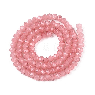 Baking Paint Imitation Jade Glass Bead Strands DGLA-A034-J4MM-A31-1