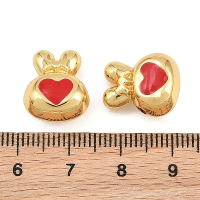 Brass Enamel Beads KK-CBA3297-07G-1