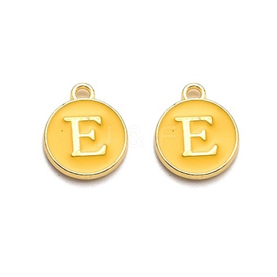 Golden Plated Alloy Enamel Charms ENAM-Q437-13E-1