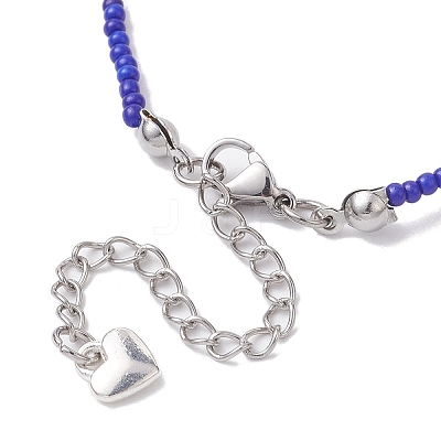 Resin Evil Eye & Glass Seed Beaded Bracelets BJEW-MZ00050-1