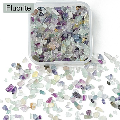 60G Natural Fluorite Chip Beads G-YW0001-64-1