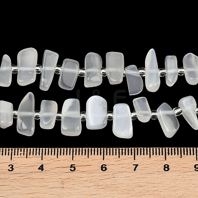 Natural White Moonstone Beads Strands G-L657-E02-01-1