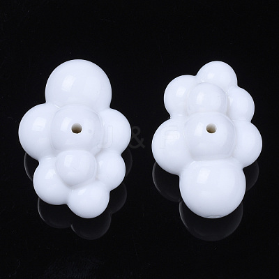 Opaque Acrylic Beads X-OACR-N130-020A-B01-1