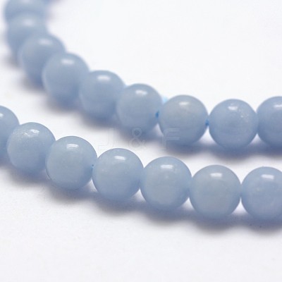 Natural Angelite Beads Strands X-G-P217-31-6mm-1