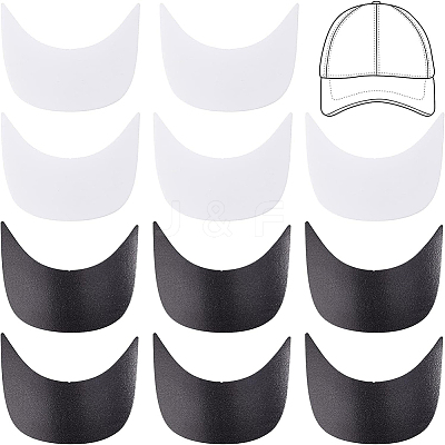 12Pcs 2 Colors PE Plastic Hat Brims DIY-BC0008-99-1
