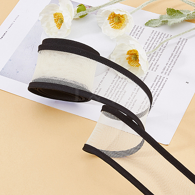 Elastic Polyester Mesh Ribbons OCOR-WH0082-172A-1