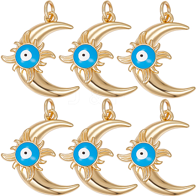 8Pcs Eco-Friendly Brass Enamel Pendants KK-BBC0008-76-1
